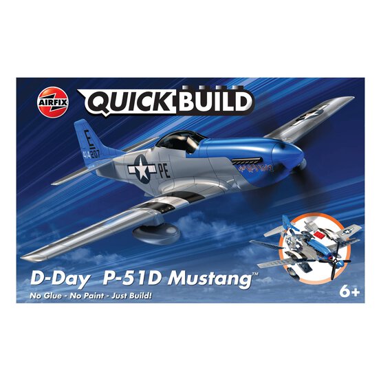 Airfix Quickbuild D-Day P-51D Mustang Model Kit image number 1