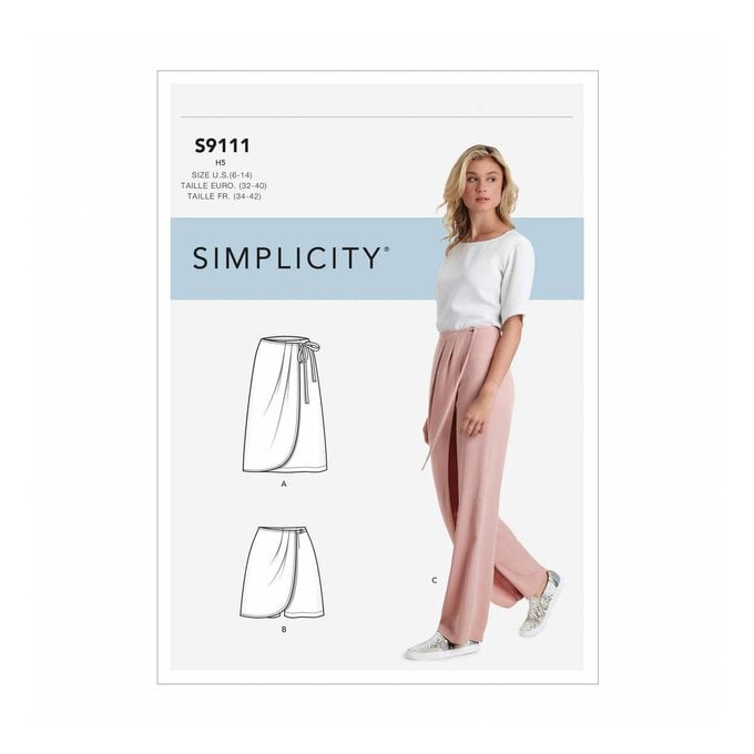 Simplicity Wrap Bottoms Sewing Pattern S9111 (16-24) image number 1