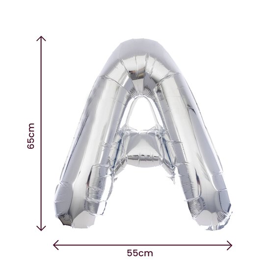 Extra Large Silver Foil Letter A Balloon image number 2