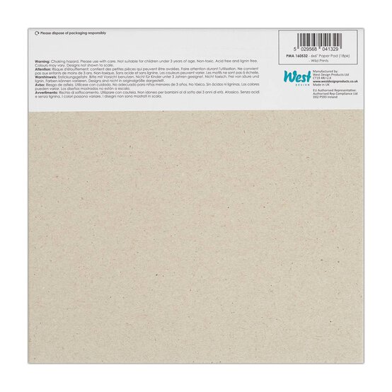 Papermania Wild Prints Paper Pad 6 x 6 Inches 18 Sheets image number 3