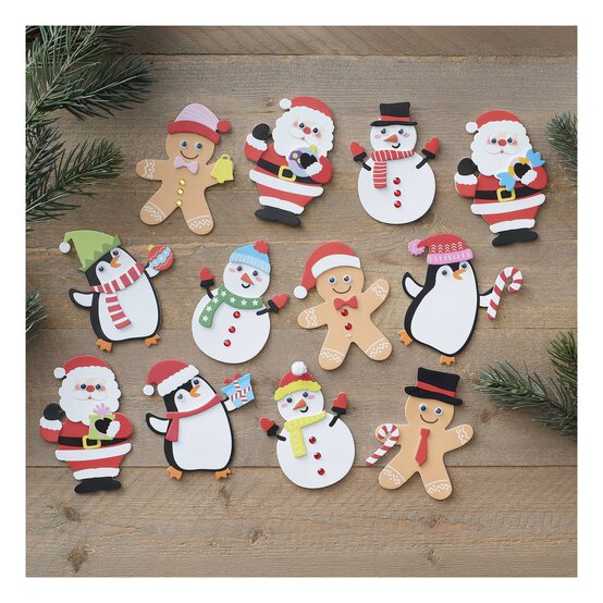 Christmas Foam Character Set 12 Pack image number 1