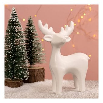 Ceramic Standing Reindeer 15cm