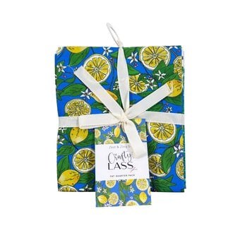 Zest and Zing Lemon Canopy Cotton Fat Quarters 4 Pack