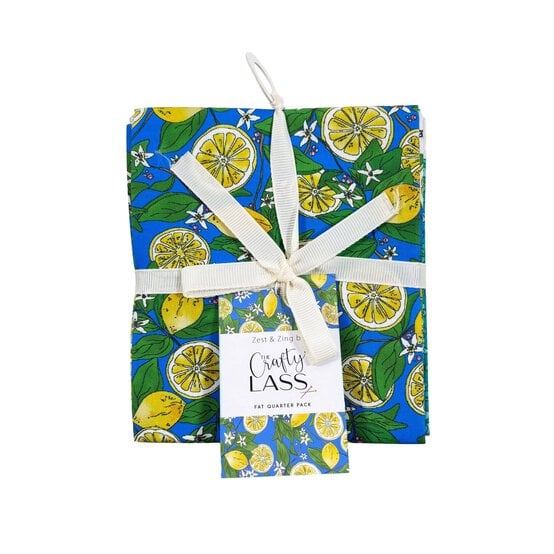 Zest and Zing Lemon Canopy Cotton Fat Quarters 4 Pack image number 2