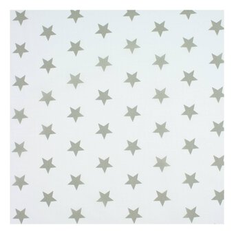 Grey Star Polycotton Fabric by the Metre