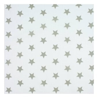 Grey Star Polycotton Fabric by the Metre