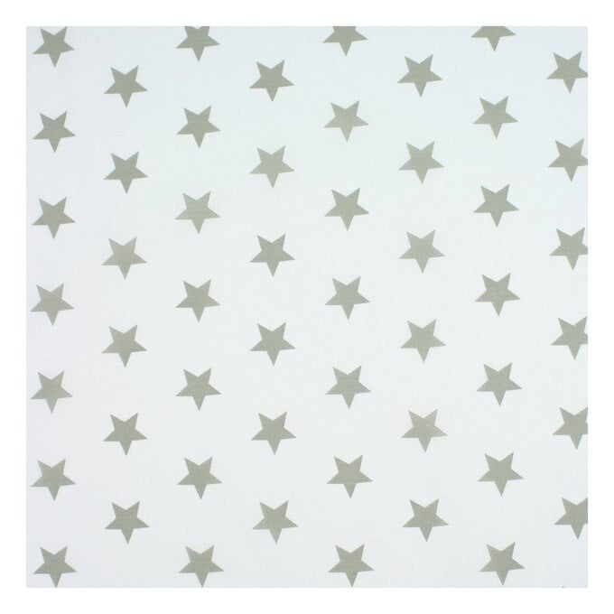 Grey Star Polycotton Fabric by the Metre image number 1