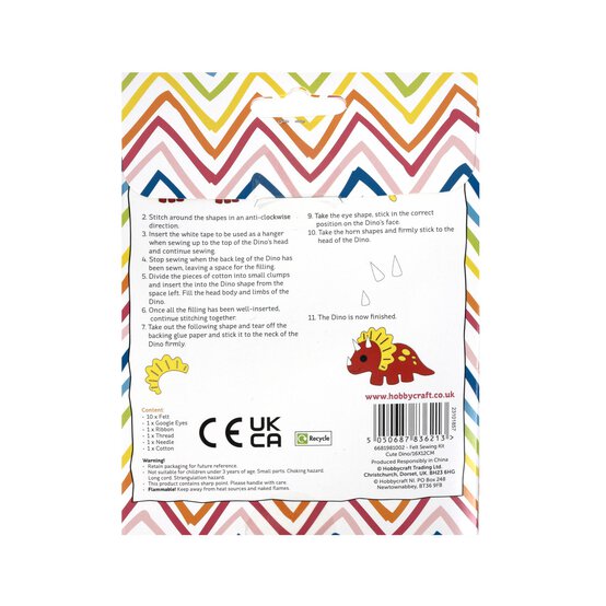 Cute Dino Felt Sewing Kit image number 4