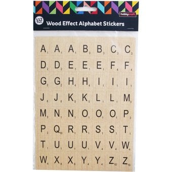 Wood Effect Alphabet Stickers 112 Pack image number 3