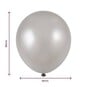 Silver Pearlised Latex Balloons 8 Pack image number 2