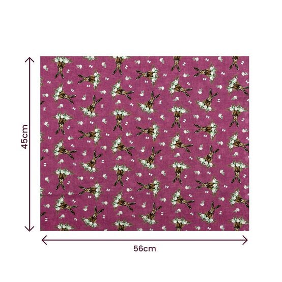 Woodland Wonders Hare Cotton Fat Quarters 4 Pack image number 6