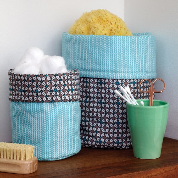 How to Sew Fabric Storage Baskets image number 1
