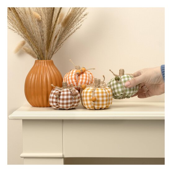 Gingham Pumpkins 5 Pack  image number 3