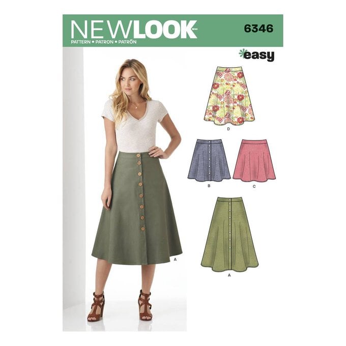 New Look Women's Easy Skirt Sewing Pattern 6346 image number 1
