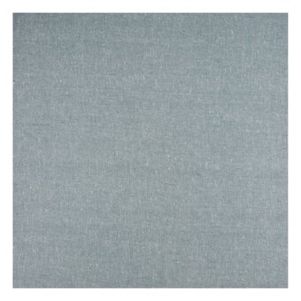 Robert Kaufman Essex Water Metallic Cotton Linen Fabric by the Metre