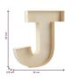 Wooden Fillable Letter J 22cm image number 4