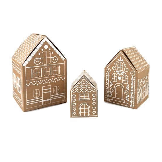 Kraft Gingerbread Houses 3 Pack  image number 2