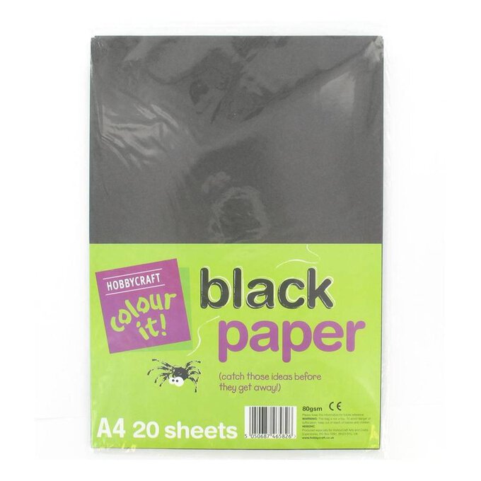 Black Paper A4 20 Pack