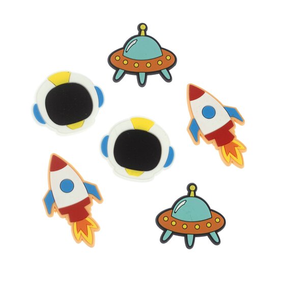 Space Silicone Accessory Charms 6 Pack image number 1