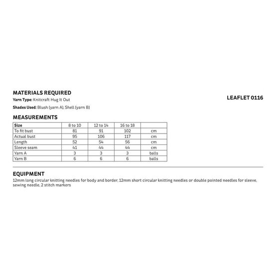 Knitcraft Oversized Cardigan Digital Pattern 0116 image number 2