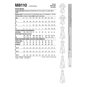 McCall’s Journee Dress Sewing Pattern M8110 (6-14)
