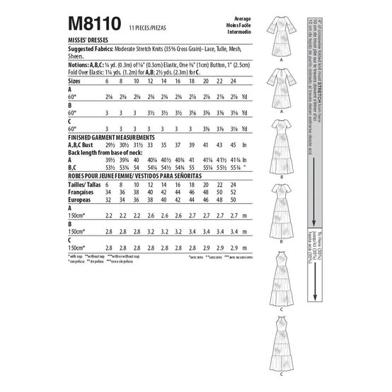 McCall’s Journee Dress Sewing Pattern M8110 (6-14) image number 2