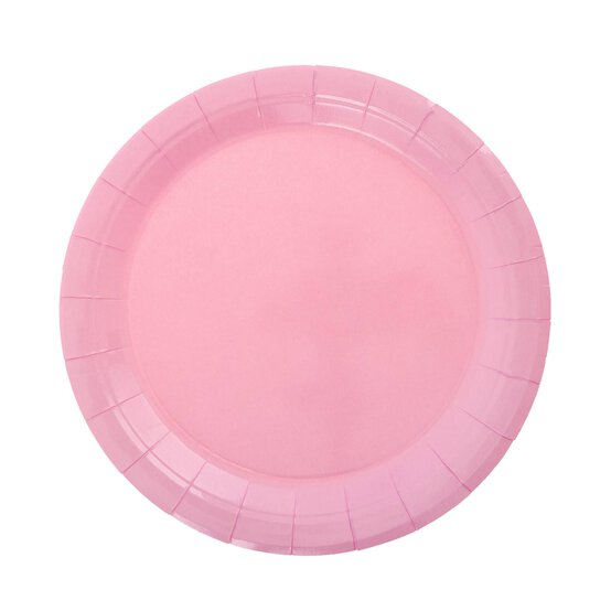 Candy Pink Paper Plates 8 Pack image number 1