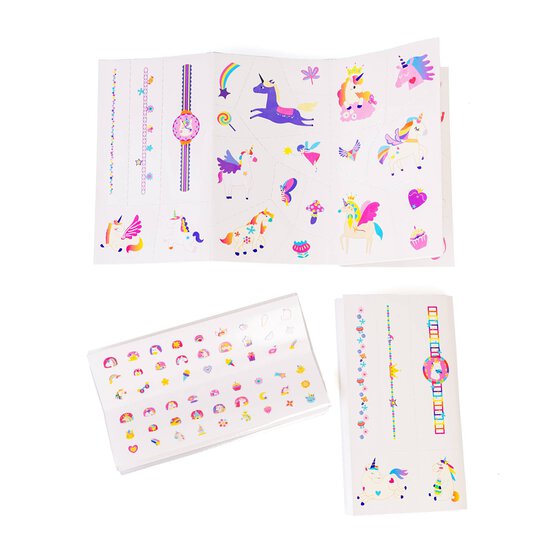 Unicorns Nail Stickers and Tattoos Kit image number 2