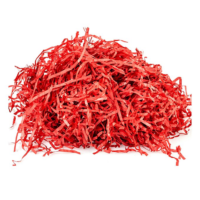 Red Shredded Tissue Paper 25g image number 1
