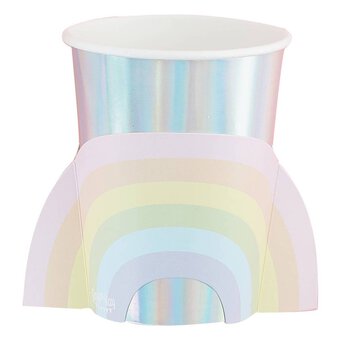 Ginger Ray Pastel Party Rainbow Paper Cups 6 Pack
