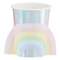 Ginger Ray Pastel Party Rainbow Paper Cups 6 Pack image number 1