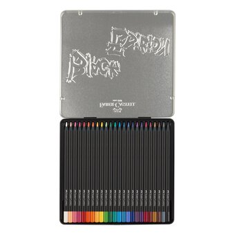 Faber-Castell Assorted Black Edition Colour Pencils Tin 24 Pack