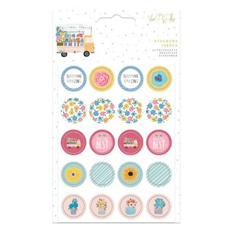 Violet Studio Rainbow Bloom Stickers 100 Pack