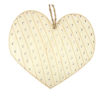 Striped Heart Wooden Threading Kit image number 4