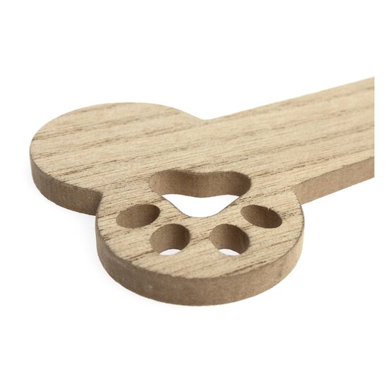 Hanging Wooden Paw Print Bone Decoration 14cm image number 4