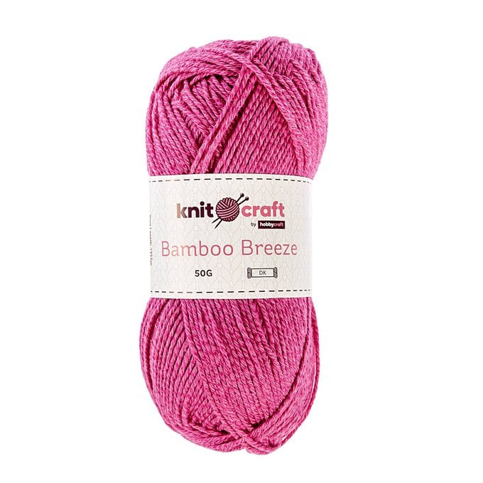 Knitcraft Super Pink Bamboo Breeze Yarn 50g image number 1