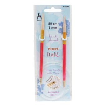 Pony Flair Circular Knitting Needles 80cm 6mm