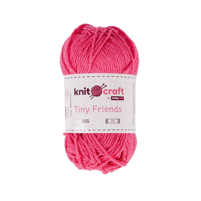 Knitcraft Hot Pink Tiny Friends Yarn 25g image number 1
