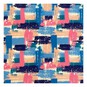 Blue Abstract Print Cotton Fabric by the Metre image number 2