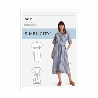 Simplicity Pullover Dress Sewing Pattern S9101 (XXS-XXL)
