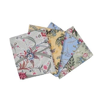 V&A Pressed in Time Gentle Flourish Cotton Fat Quarters 4 Pack