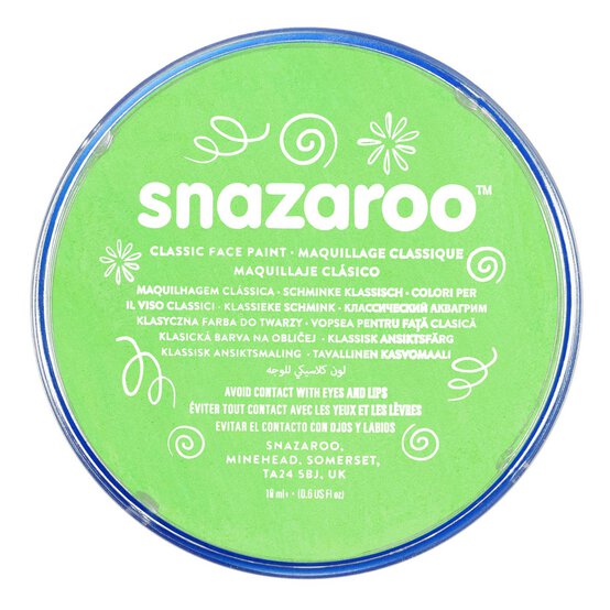 Snazaroo Lime Green Face Paint Compact 18ml image number 1