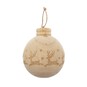 Hanging Wooden Reindeer Bauble 8.5cm image number 2