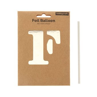 Extra Large Silver Foil Letter F Balloon image number 3