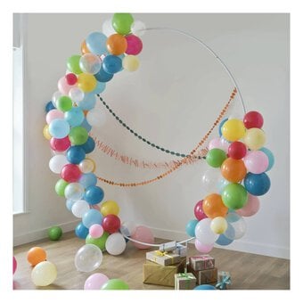 Round Pink Balloon Arch Bundle image number 2