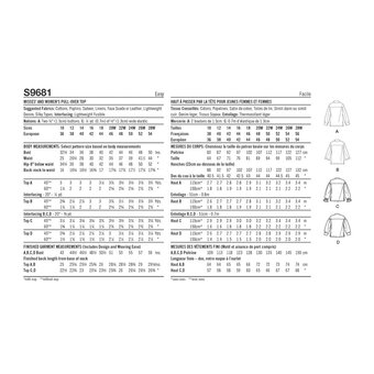 Simplicity Women's Top  Sewing Pattern S9681 (BB 20W-28W)