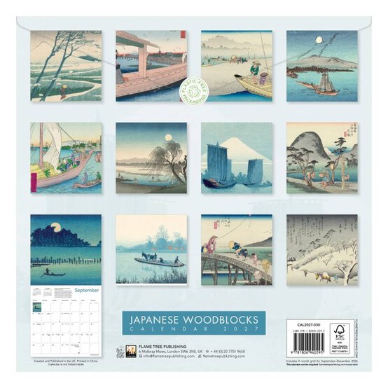 Japanese Woodblocks Wall Calendar 2027 image number 4