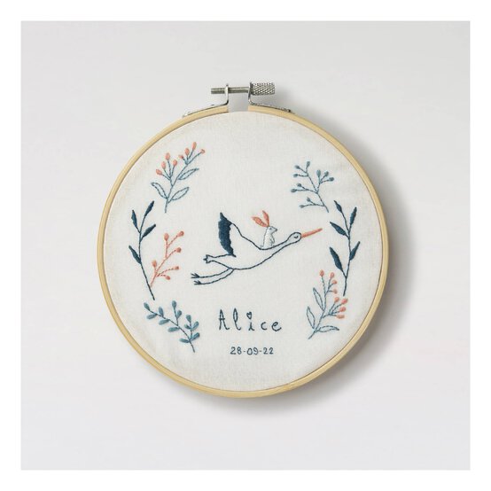DMC Stork Baby Keepsake Embroidery Kit image number 2