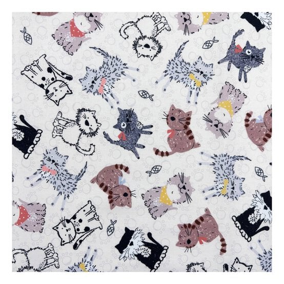 Purrfect Cats Whiskers and Tails Cotton Fabric by the Metre image number 2