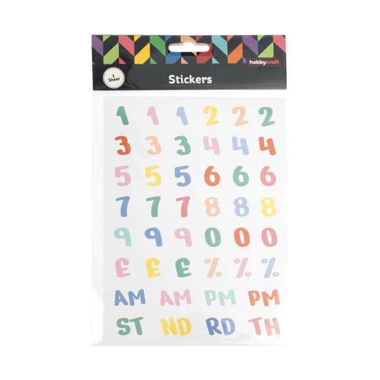 Bright Number Sticker Sheet image number 4